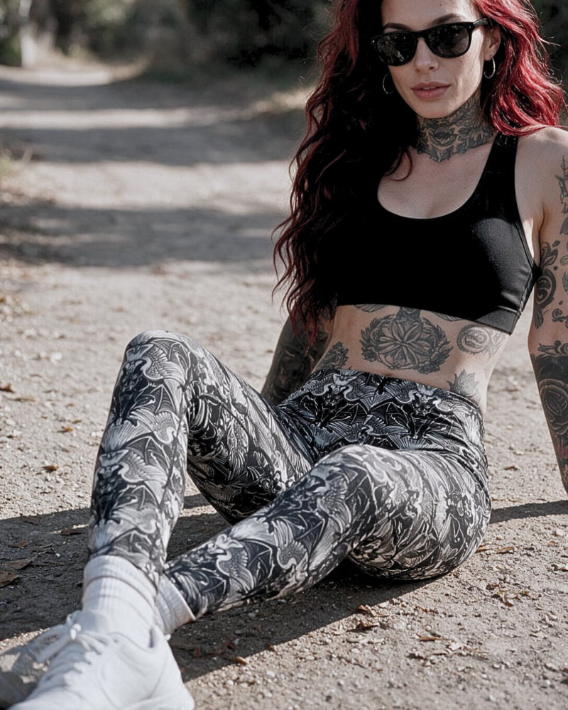Angel & Demons Yoga Leggings - Death & Friends - Gothic