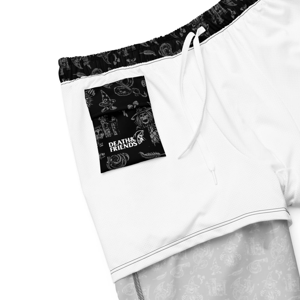 ’Black Magic’ Witch Goth Swim Shorts - Gothic Swim Trunks
