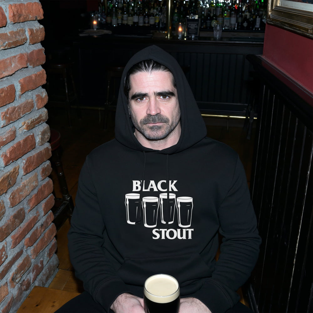 Black Stout Hoodie - Bartending Sweatshirt - Punk Clothing