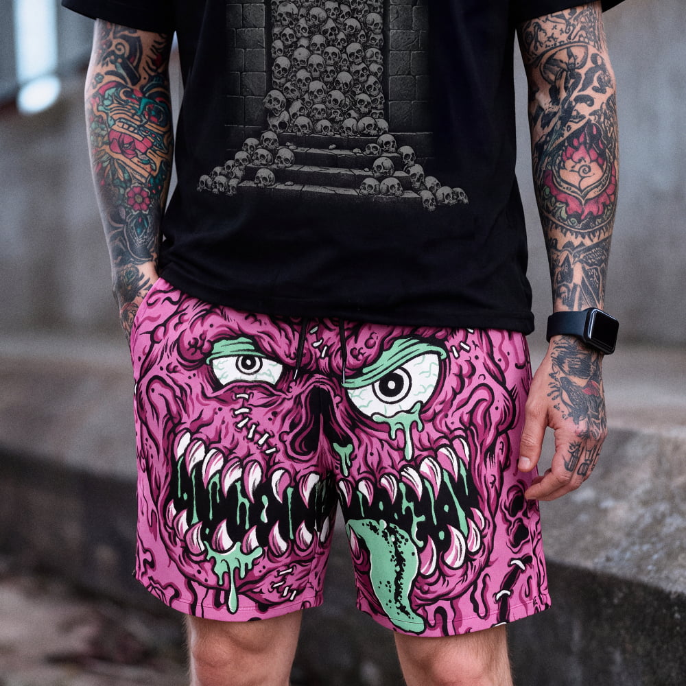 Bubblegum-Flesh Pink Board Shorts - Death and Friends