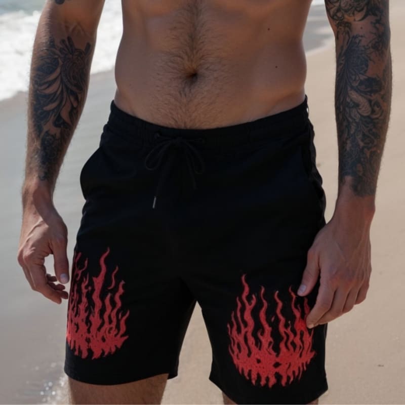 Burning Thighs Jogging Shorts - Punk Gym Clothes & Leg Day