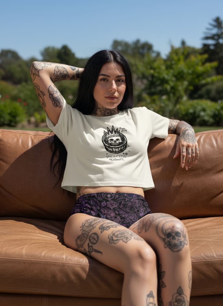 ’Carbon Sheet’ High-Waisted Bikini Bottoms – Death