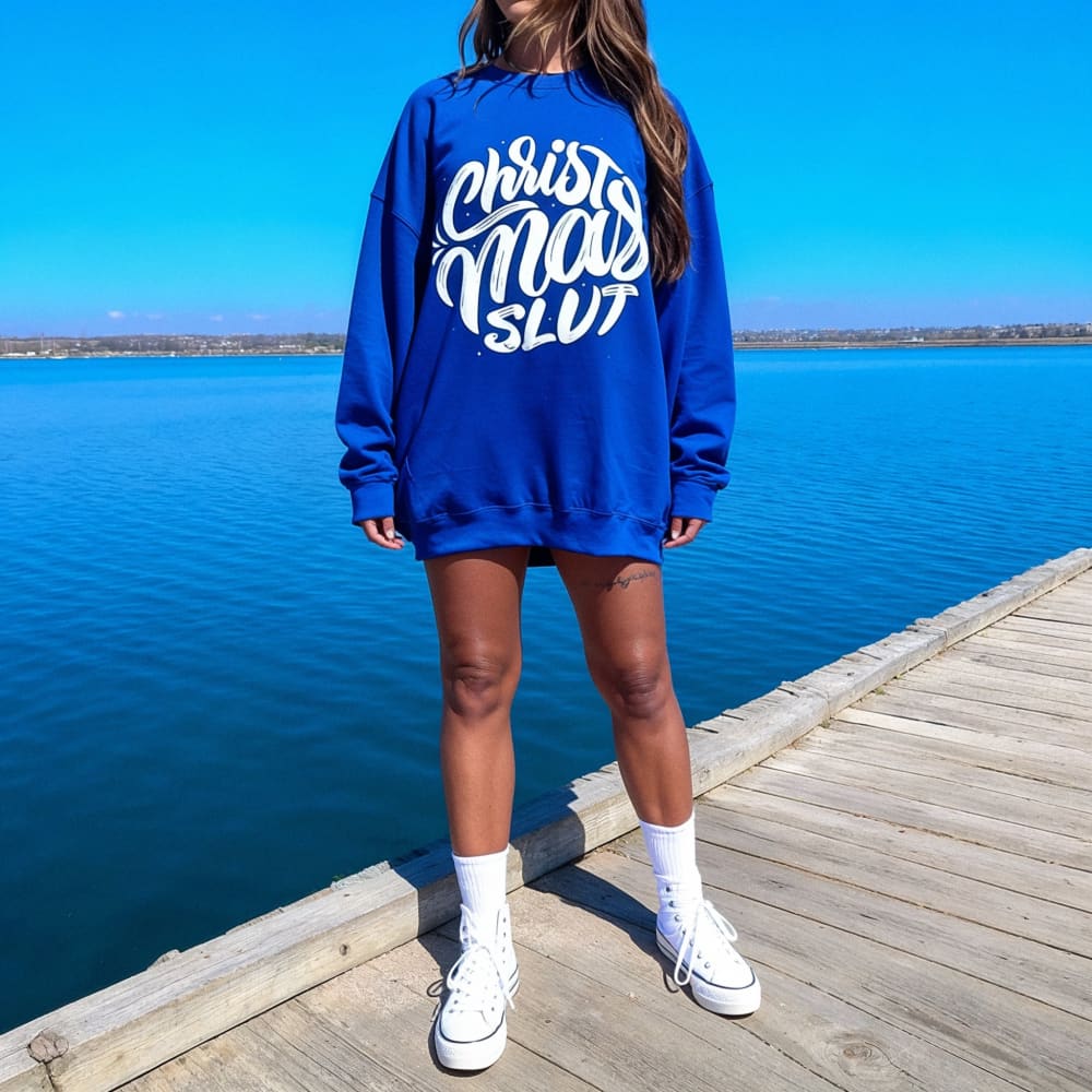 Christmas Slut Sweatshirt - Rude Christmas Sweaters &