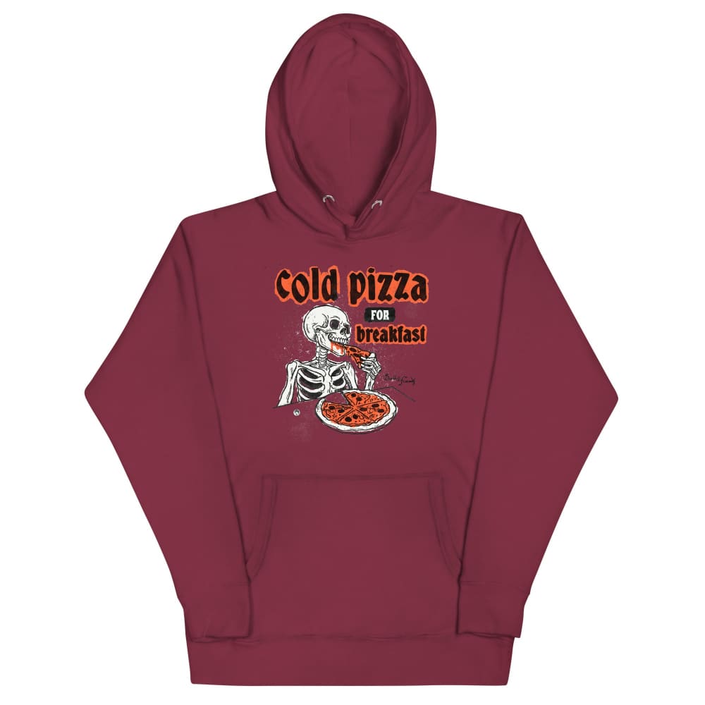 Cold Pizza Hoodie - Death & Friends - Pizza Sweater Pizza Slice Hoodie