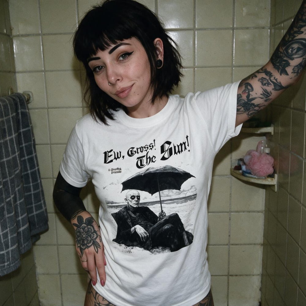 ’Ew Gross! The Sun!’ Nosferatu T-shirt - Death and Friends