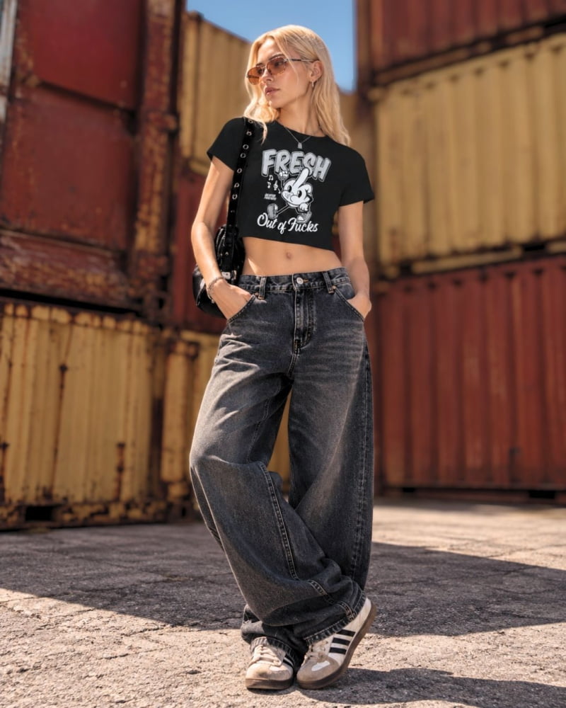 Fresh Out of Fucks Crop Top - Death & Friends - Rude