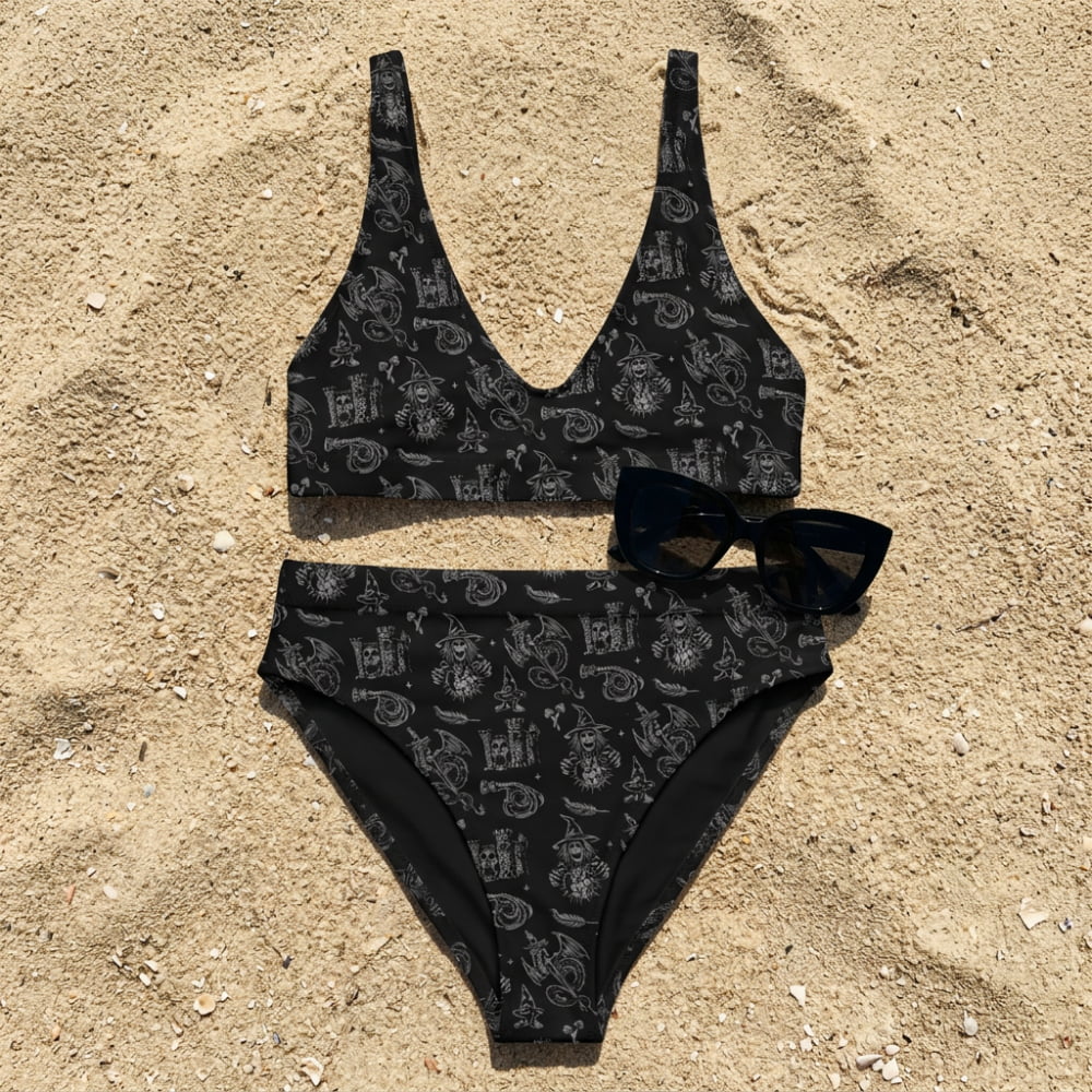 Full-Set ’Black Magic’ High-Waisted Witch Bikini - Punk