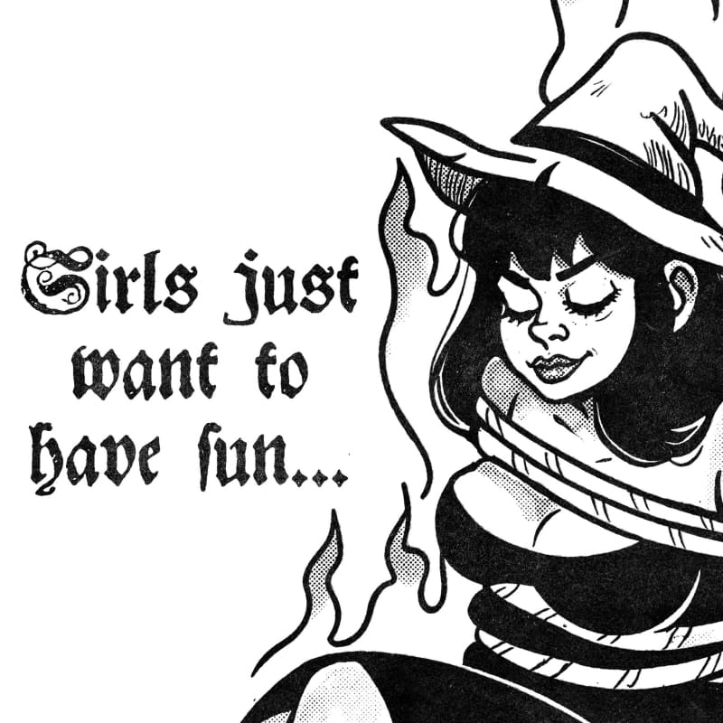 ’Girls Just Want to Have Fun...’ Witchy Crop Top - Death
