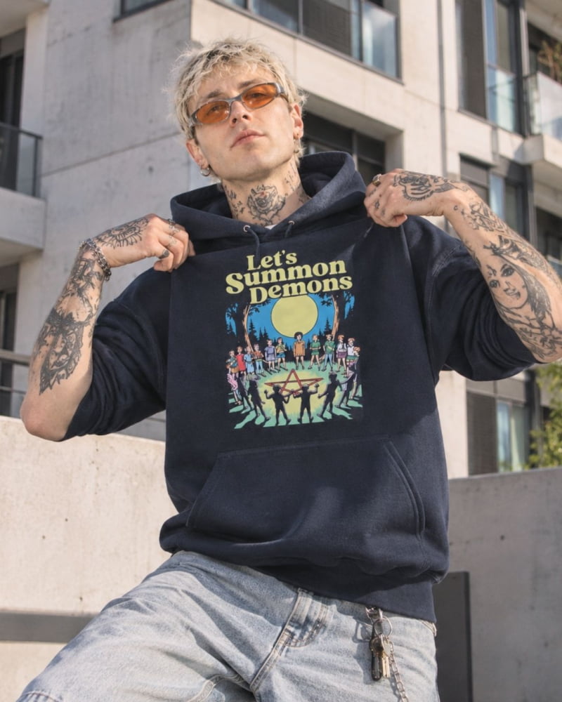 Let’s Summon Demons Hoodie - Death and Friends - Vintage