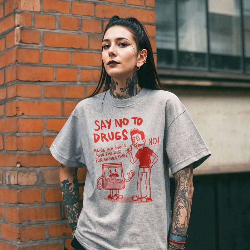SAY NO TO DRUGS Tシャツ Amazon.com: Say No to Drugs We Wear Red for Red Ribbon Week