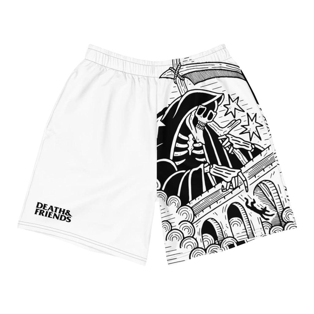 Death & Friends Recycled Athletic Shorts - Punk Gym Clothes