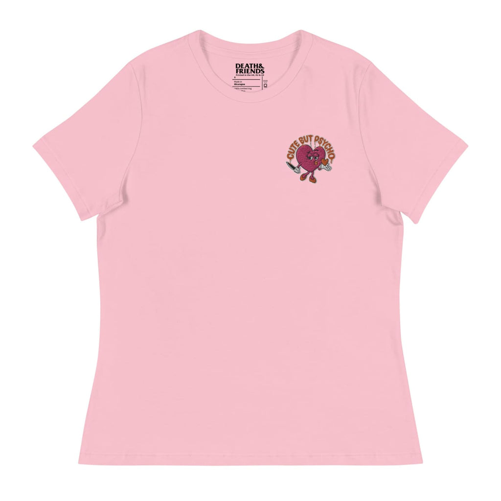 Embroidered Women’s Cute But Psycho Cropped T-shirt