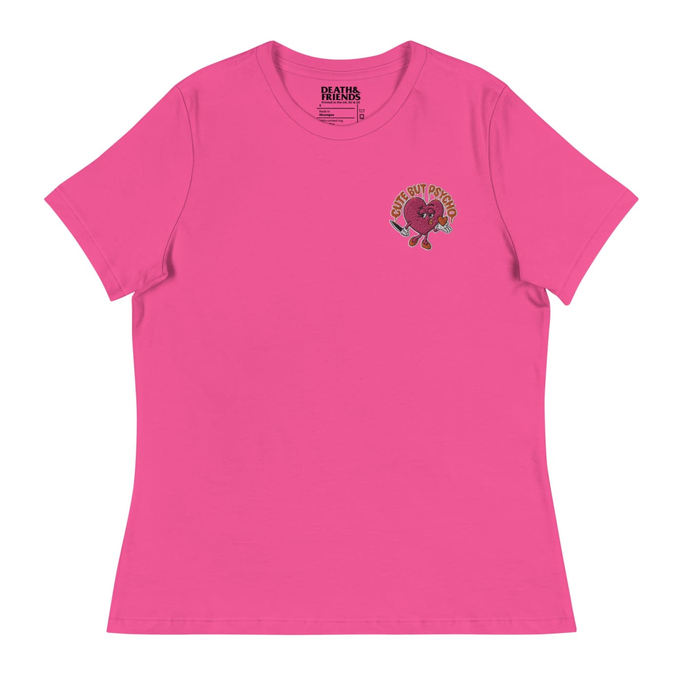 Embroidered Women’s Cute But Psycho Cropped T-shirt