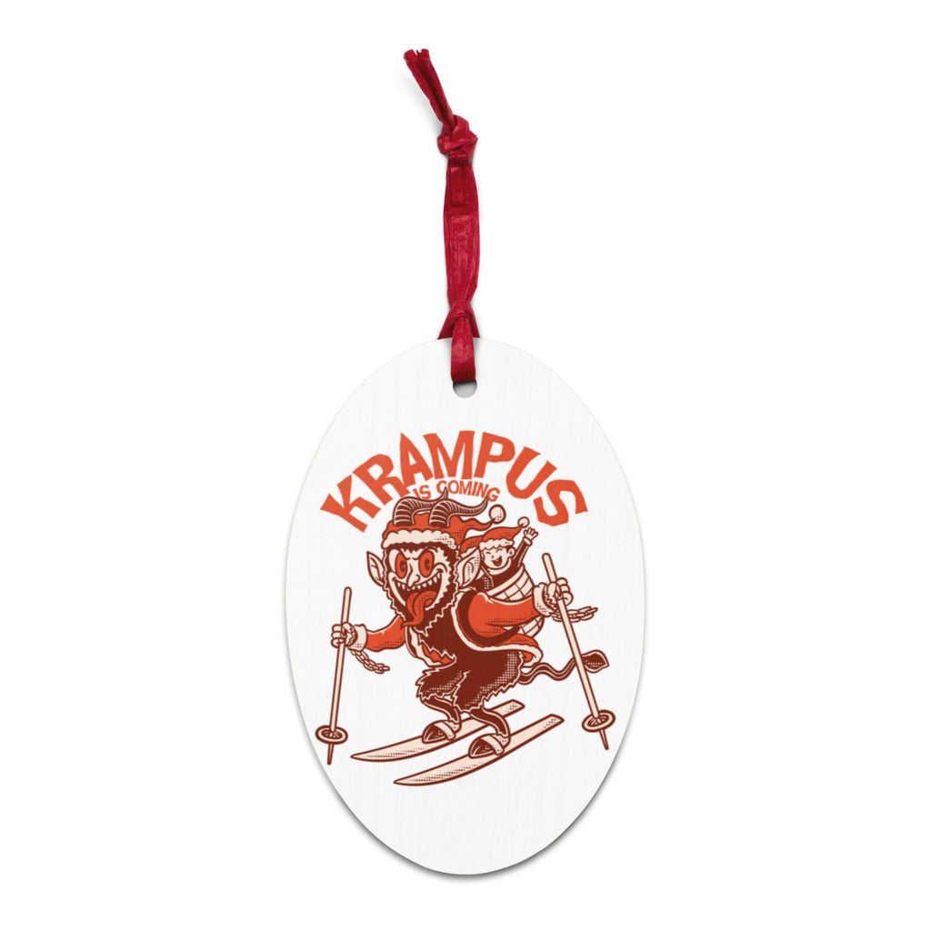 Krampus is Coming Wooden Tree Ornament - Krampus Christmas