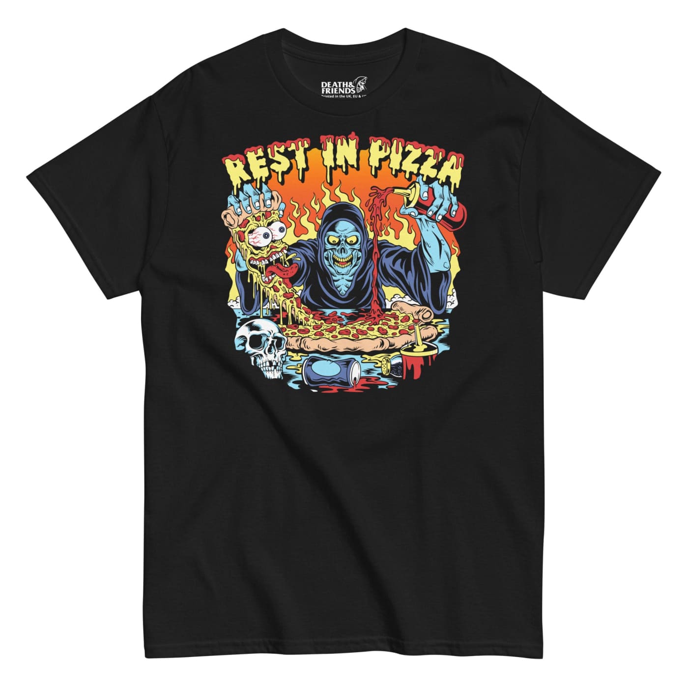 Rest in Pizza T-shirt - Pizza Clothing Brand - Death and Friends