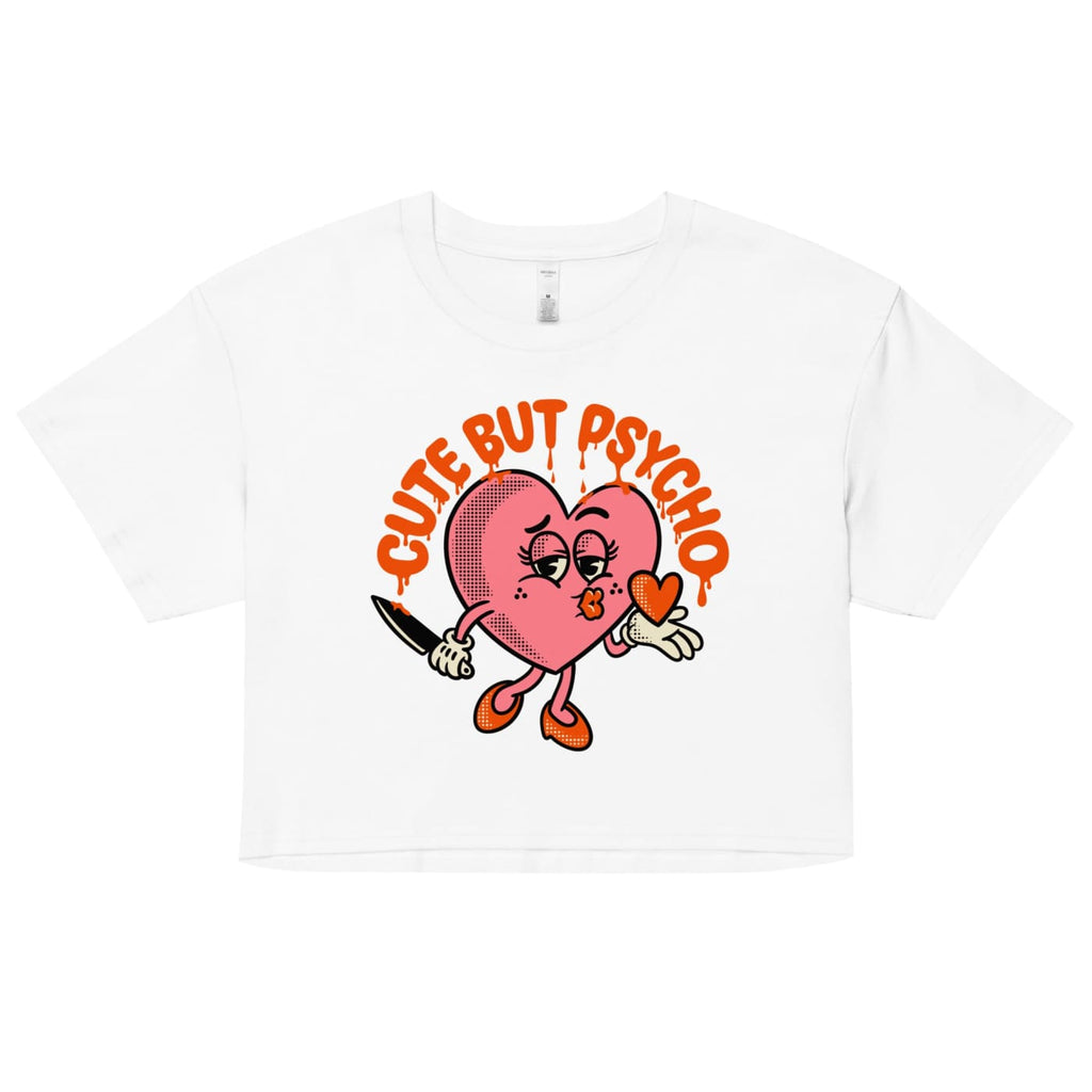 Women’s Cute But Psycho crop top - Death and Friends
