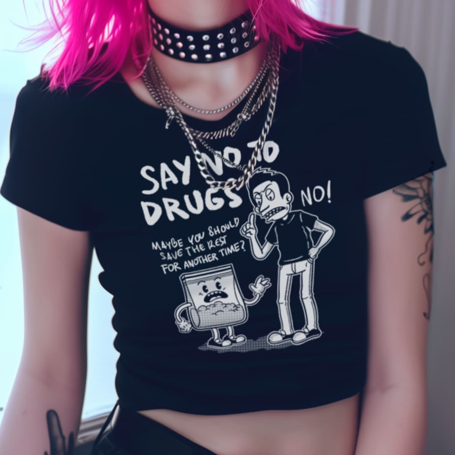 Women’s ’Say No to Drugs’ Crop Top - Death