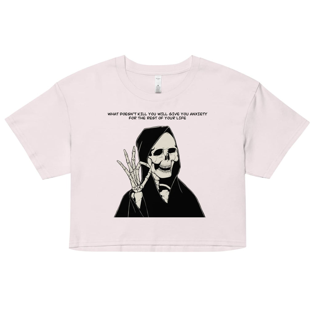 Women’s Anxiety Crop Top - Death and Friends