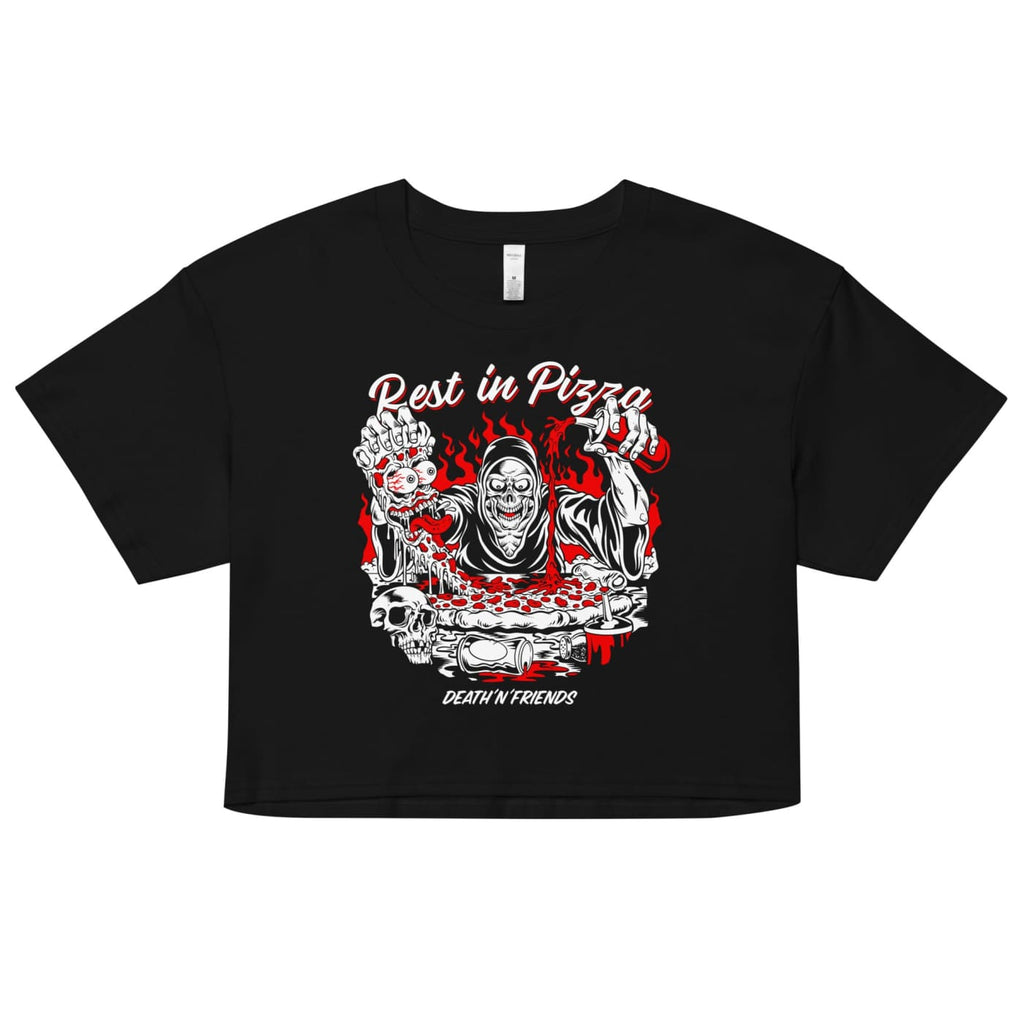 Women’s Rest in Pizza crop top - Death and Friends