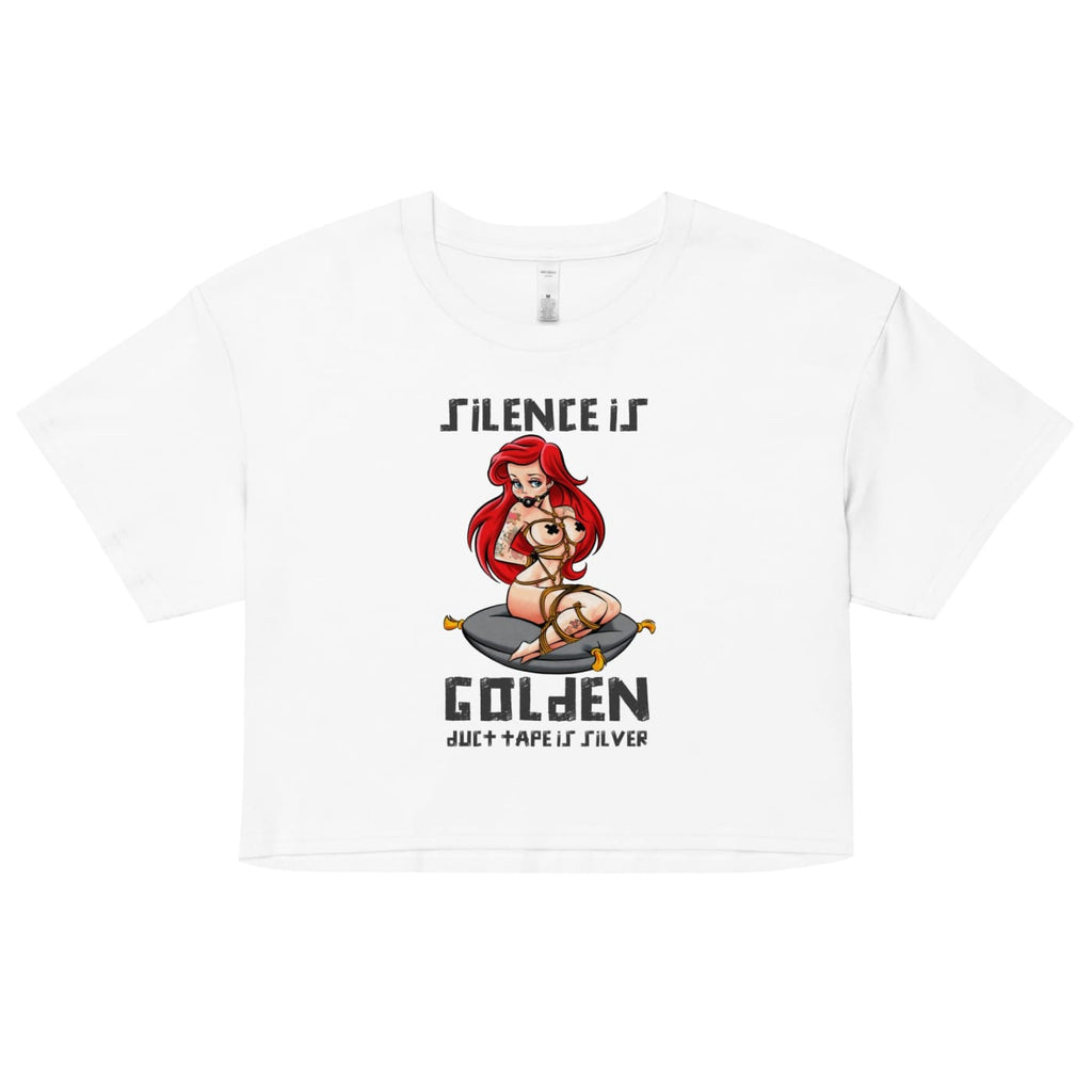 Women’s Silence is Golden (Duct Tape is Silver) Crop Top